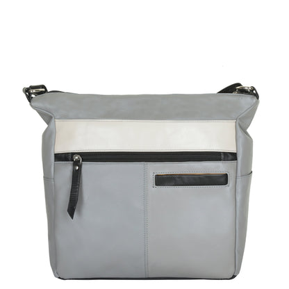 Genuine Leather Women’s Crossbody Bag – Wholesale Grey Sling Bag– Shoulder Bag for Work, Shopping & Casual