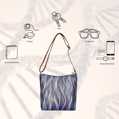 Printed Leather Crossbody Bag – Adjustable Sling & Over the Shoulder Bag for Women – Stylish Handbag & Travel Purse