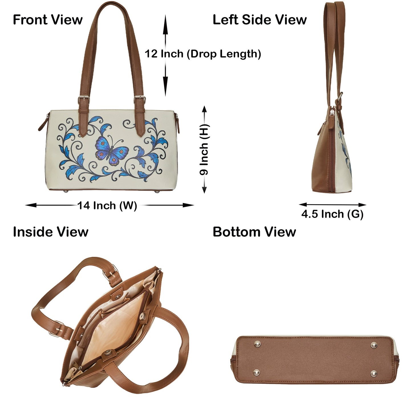 Tote Bag for Ladies'– Stylish Women's Printed Leather Shoulder, Handbag & Top Handle Purse – Travel, Work & Daily Use