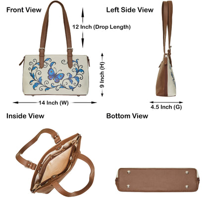 Tote Bag for Ladies'– Stylish Women's Printed Leather Shoulder, Handbag & Top Handle Purse – Travel, Work & Daily Use