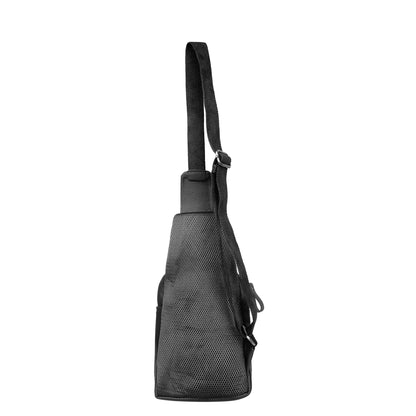 Premium Leather Wholesale Fanny Sling Bag For Women Men Chest Pack Crossbody Belt Bags Travel - Black