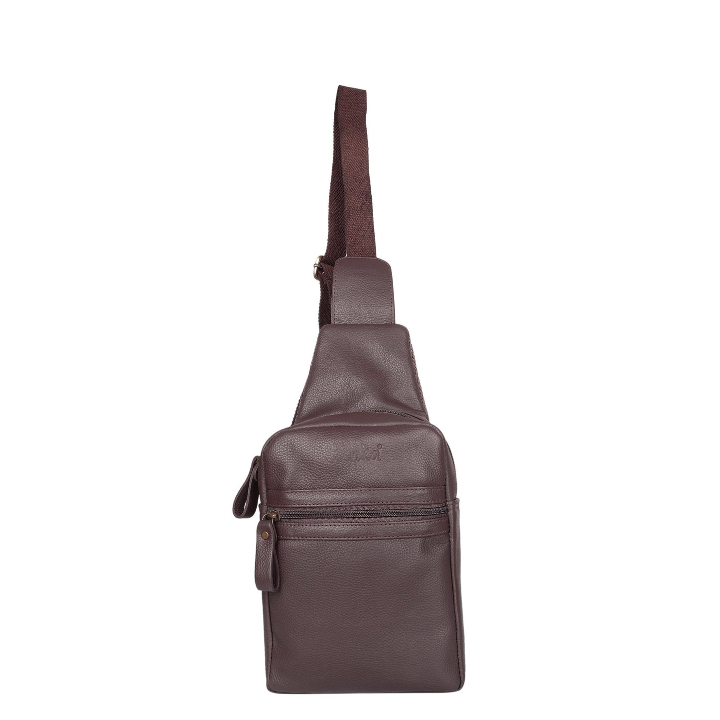 Premium Leather Fanny Sling Bag For Women Men Wholesale Chest Pack Crossbody Belt Bags Travel - Brown