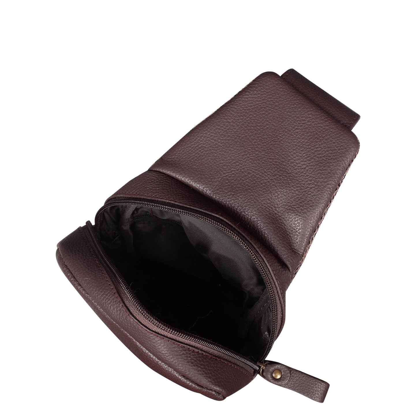 Premium Leather Fanny Sling Bag For Women Men Wholesale Chest Pack Crossbody Belt Bags Travel - Brown