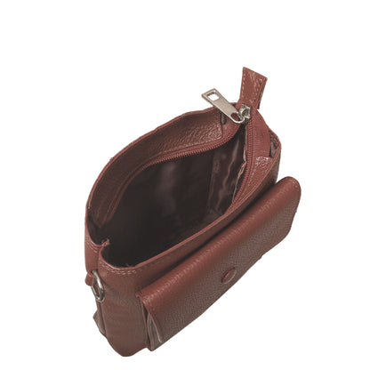 Men & Women Leather Sling Messenger Bag – Wholesale Crossbody Bag for Work, Travel & Everyday Use - Light Brown