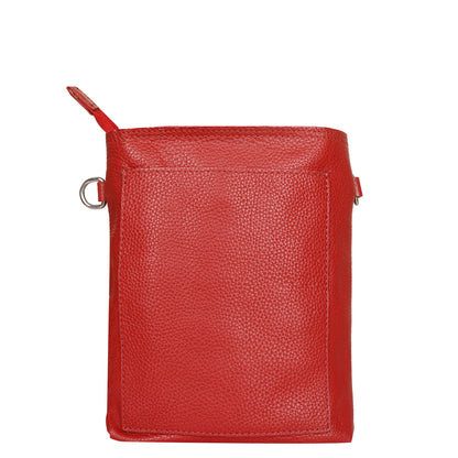 Leather Crossbody Sling Bag for Men & Women – Wholesale Messenger Bag for Work, Travel & Daily Use - Red