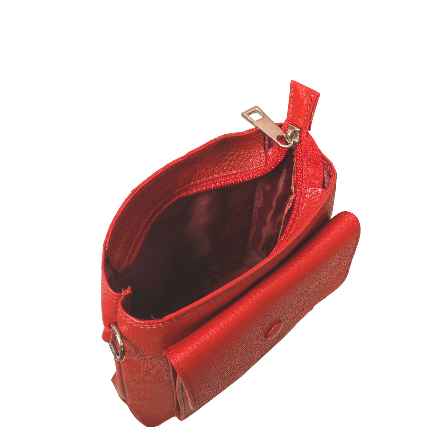 Leather Crossbody Sling Bag for Men & Women – Wholesale Messenger Bag for Work, Travel & Daily Use - Red