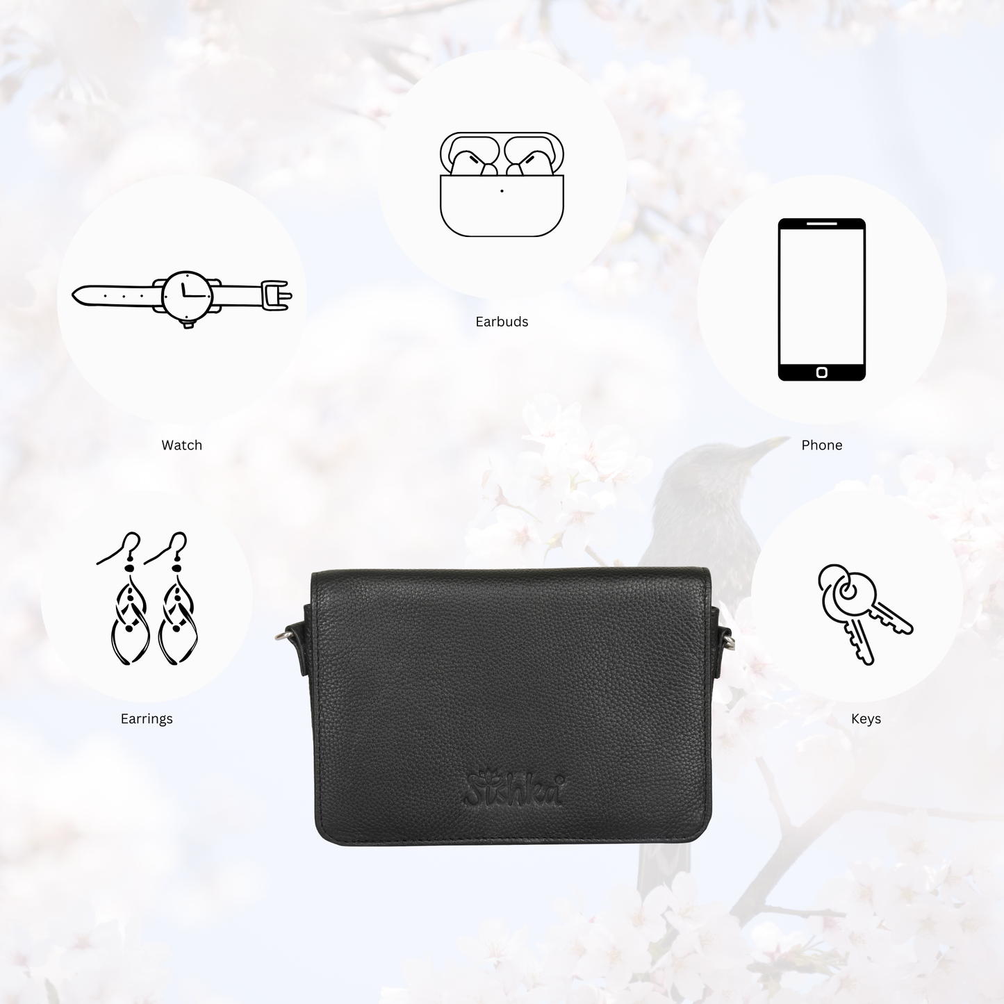 Genuine Leather Black Crossbody Shoulder Bag for Men & Women – Wholesale Sling Messenger Bag for Work & Daily Use