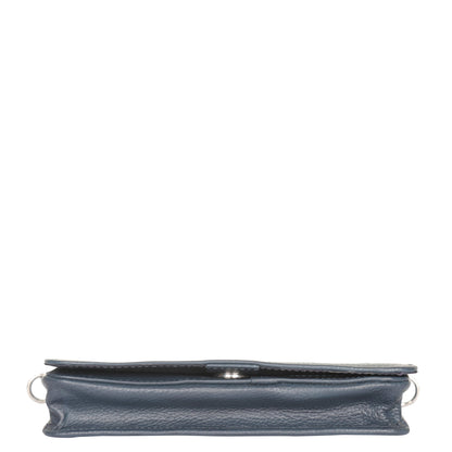 Genuine Leather Navy Blue Crossbody Shoulder Bag for Men & Women – Wholesale Sling Messenger Bag for Travel & Daily Use