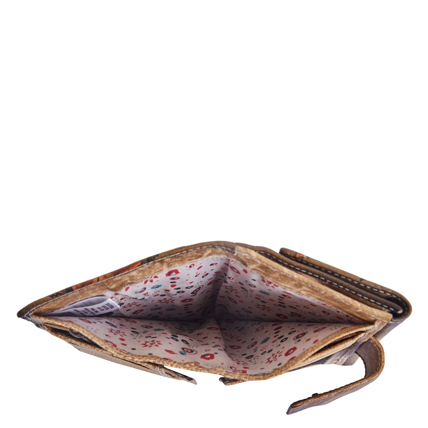 Artisan Hand-Painted Leaf Genuine Leather Bifold Wallet