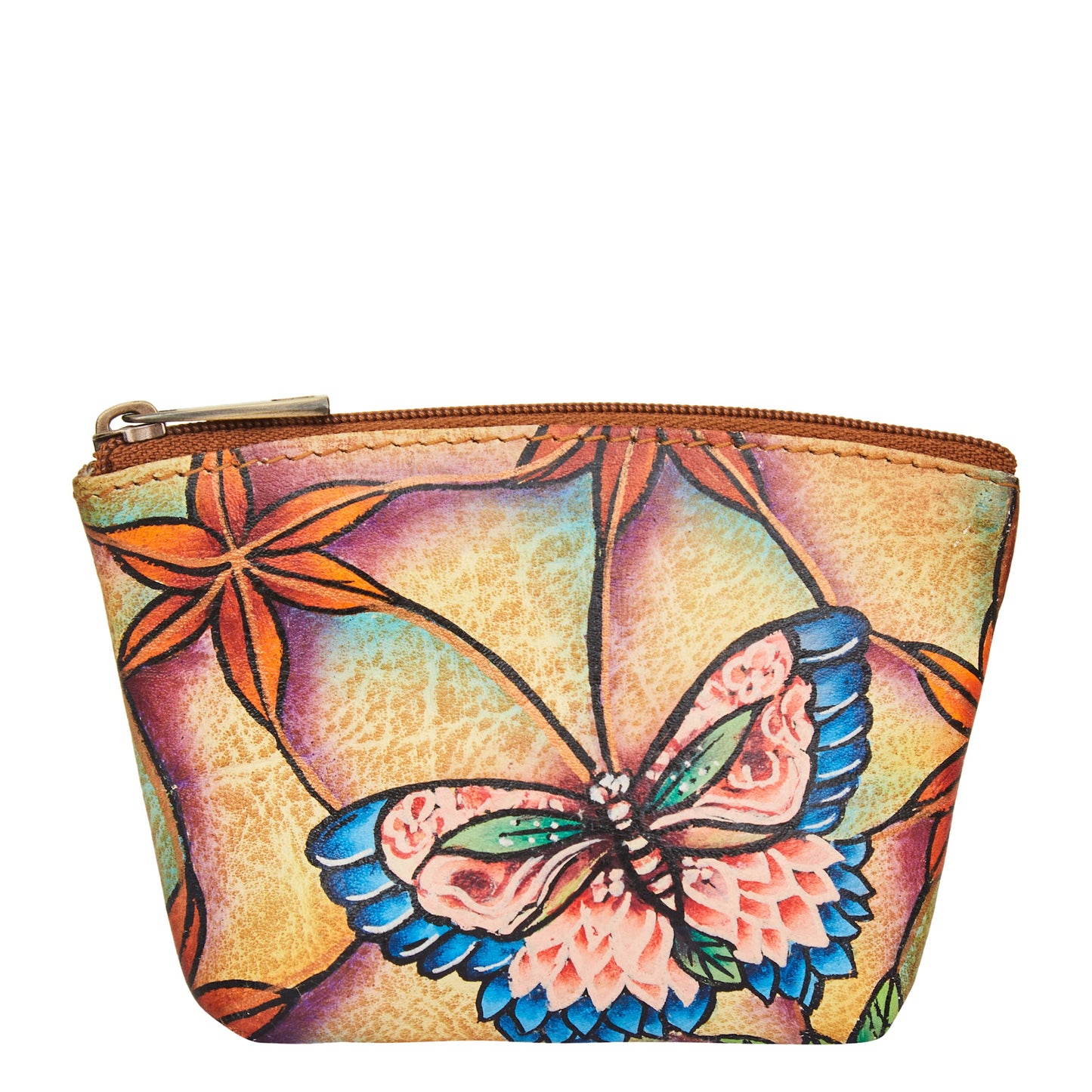 Butterfly Bliss Hand-Painted Coin Pouch