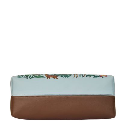 Genuine Leather Printed Carryall Tote for Women – Stylish Shoulder, Top Handle & Handbag for Ladies – Office, Work, Travel & Daily Use