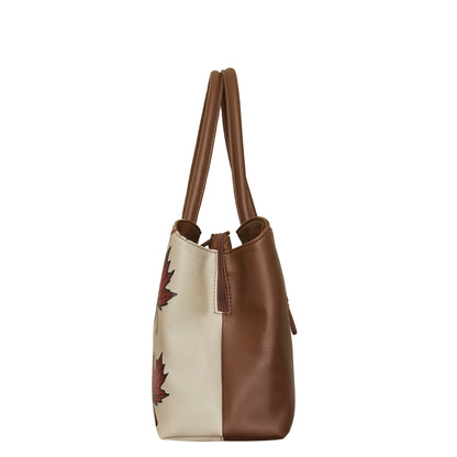 Genuine Leather Printed Carryall Tote for Women – Stylish Shoulder, Top Handle & Handbag for Ladies – Office, Work, Travel & Daily Use