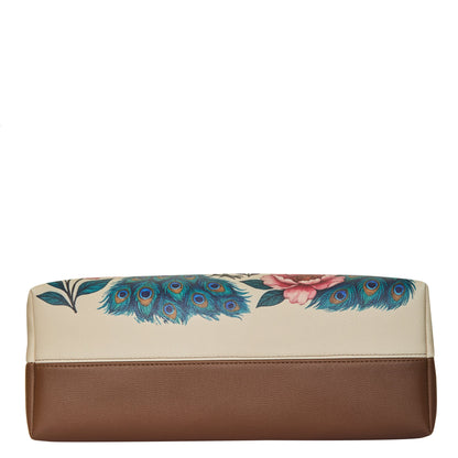 Genuine Leather Printed Carryall Tote for Women – Stylish Shoulder, Top Handle & Handbag for Ladies – Office, Work, Travel & Daily Use