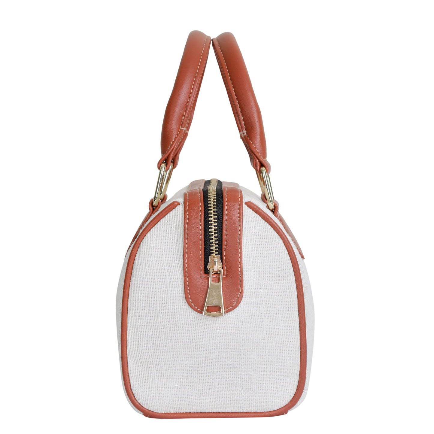 Wholesale Off White Canvas Crossbody Tote Handbag Vegan Trim in Gift