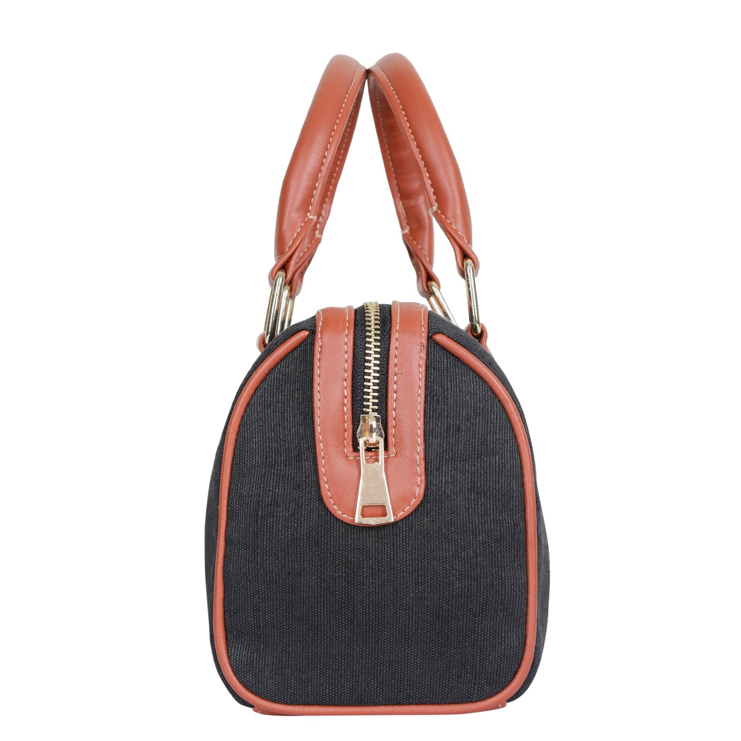 Wholesale Black Canvas Crossbody Tote with Vegan Trim in Daily Use