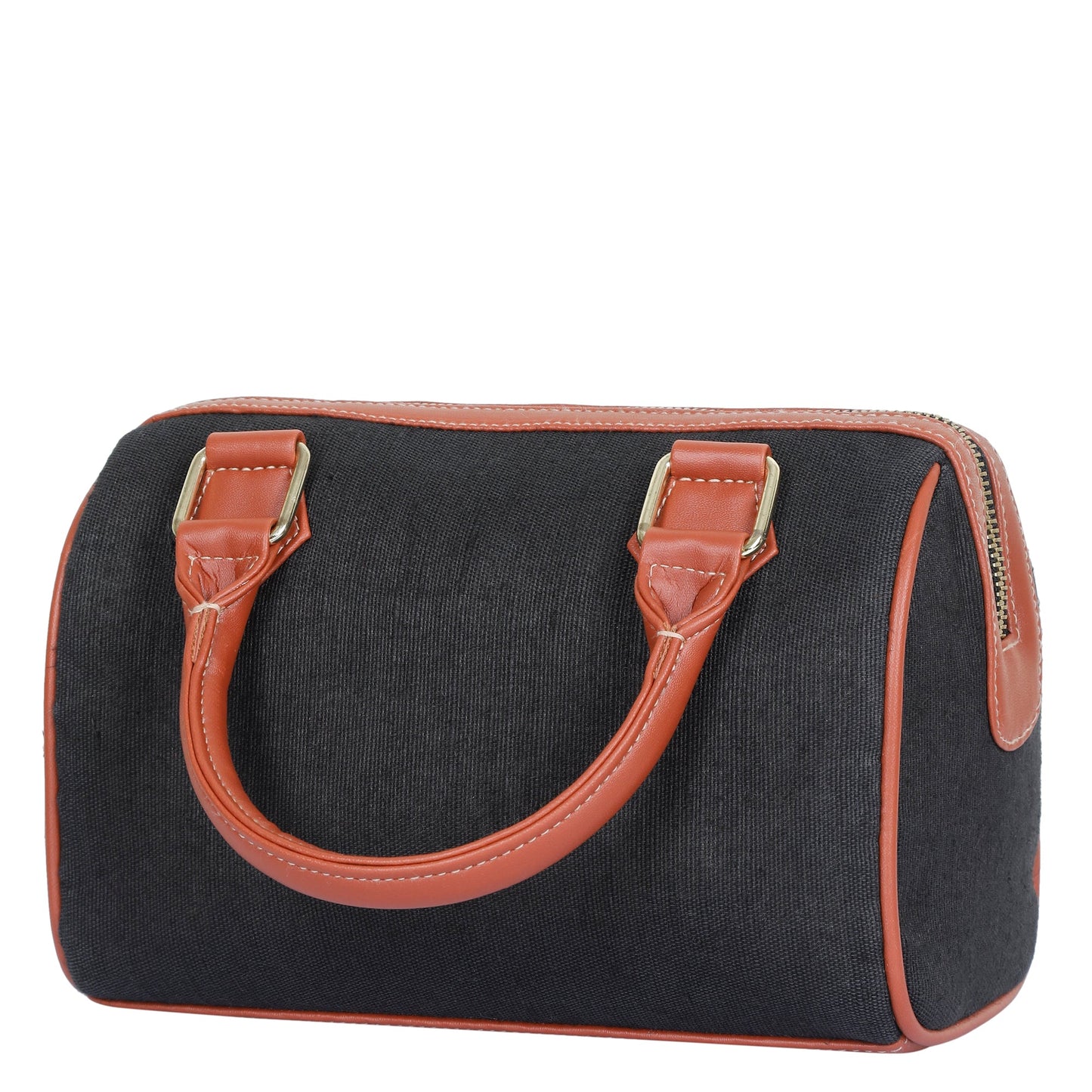 Wholesale Black Canvas Crossbody Tote with Vegan Trim in Daily Use