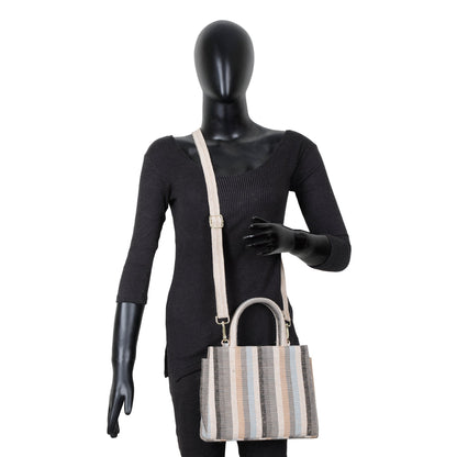 Wholesale Multicolor Canvas Crossbody Tote Handbag  with Zipper