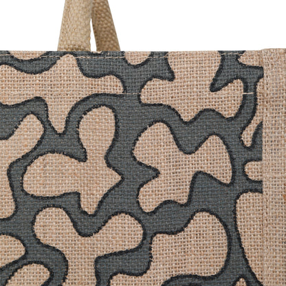 Printed Natural Jute Tote Bag – Eco-Friendly Reusable Bag for Shopping, Grocery, Travel, Beach, Gifting and Daily Use