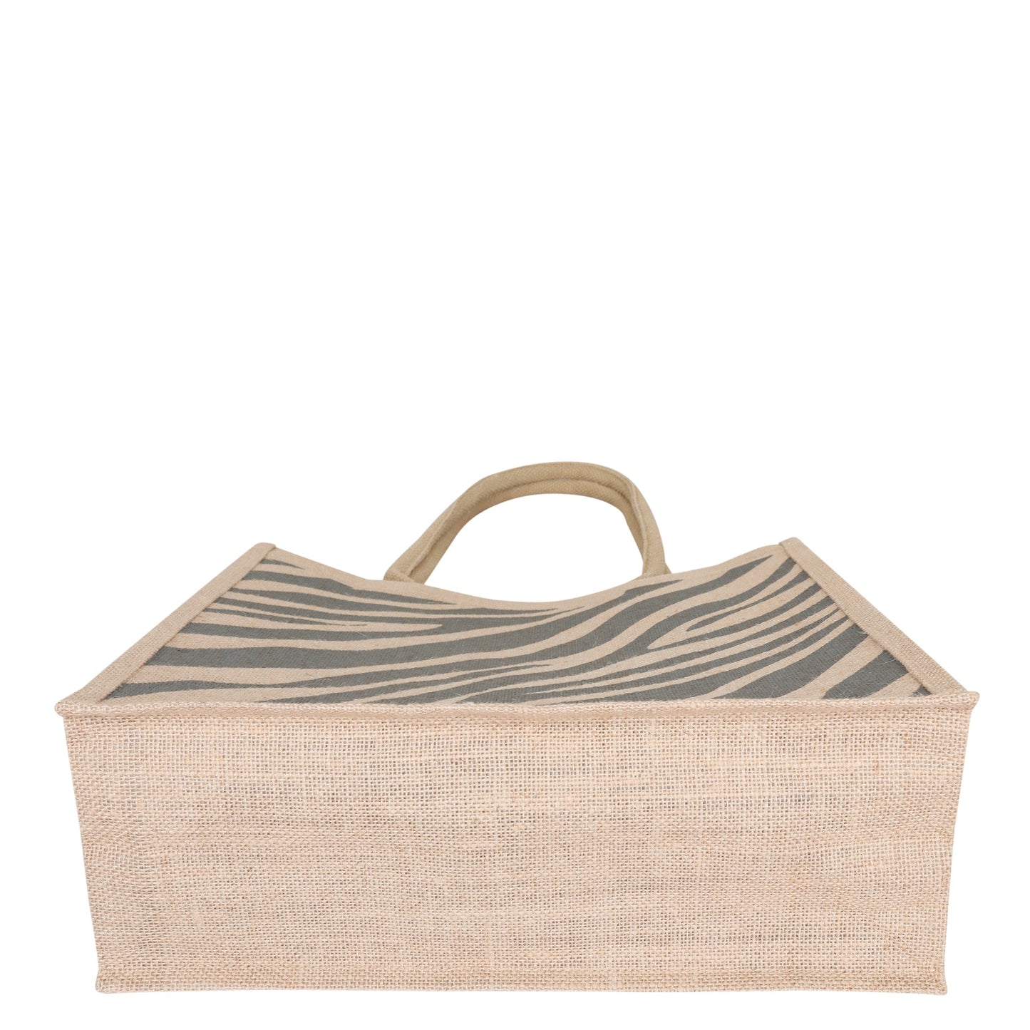 Printed Natural Jute Tote Bag – Eco-Friendly Reusable Shopping, Grocery, Travel & Beach Bag for Women