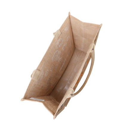 Citrus Print Jute Tote Bag – Eco-Friendly Reusable Natural Shopping Bag for Women, Groceries, Travel, Beach, and Daily Use