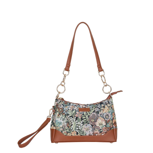 Wholesale Botanical Tapestry Shoulder Bag for Women – Vegan Leather ‑ Trimmed Tote, Sling Purse & Satchel