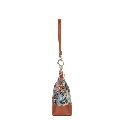 Wholesale Botanical Tapestry Shoulder Bag for Women – Vegan Leather ‑ Trimmed Tote, Sling Purse & Satchel