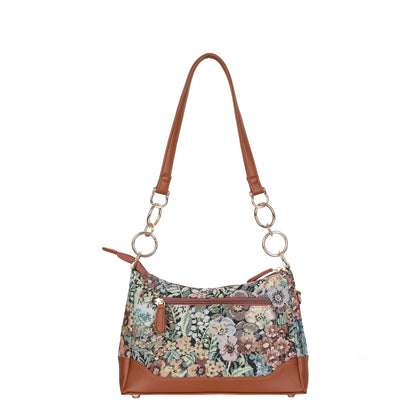 Wholesale Botanical Tapestry Shoulder Bag for Women – Vegan Leather ‑ Trimmed Tote, Sling Purse & Satchel