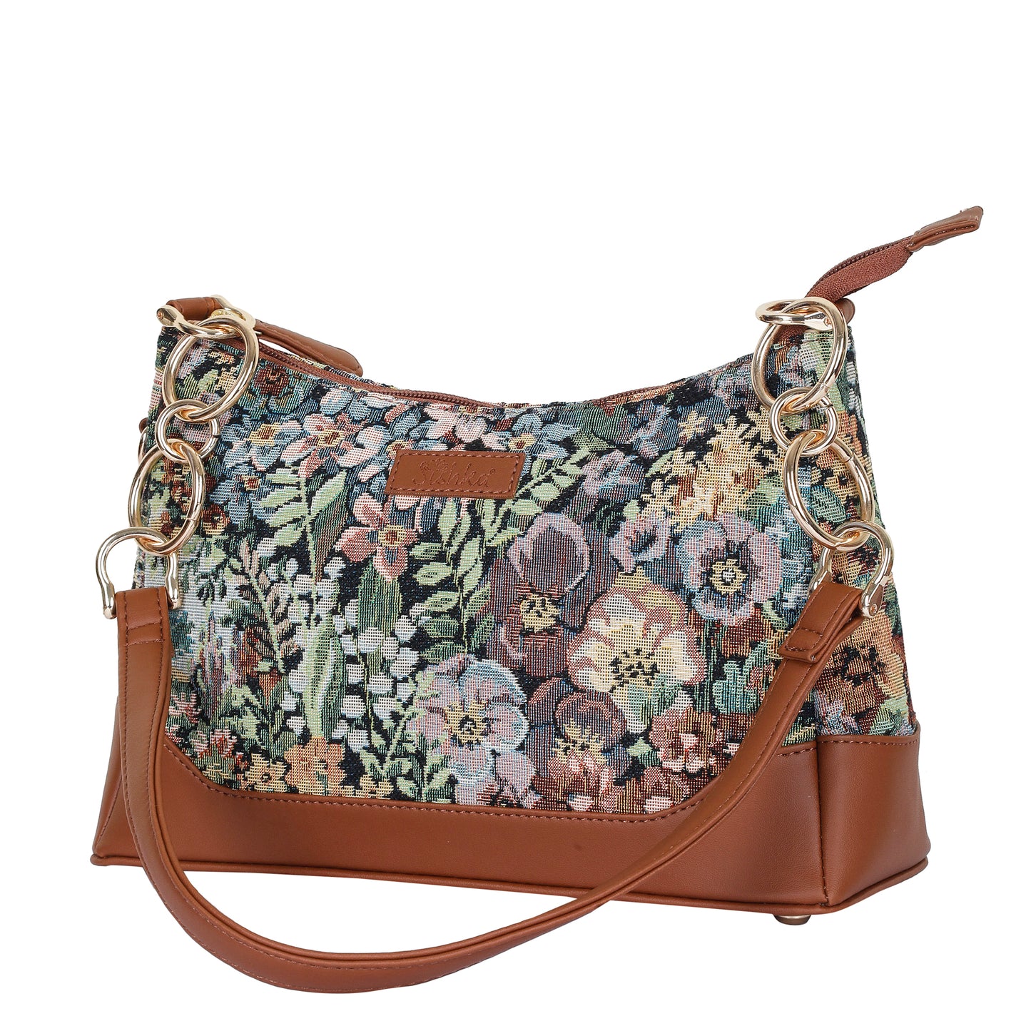 Wholesale Botanical Tapestry Shoulder Bag for Women – Vegan Leather ‑ Trimmed Tote, Sling Purse & Satchel