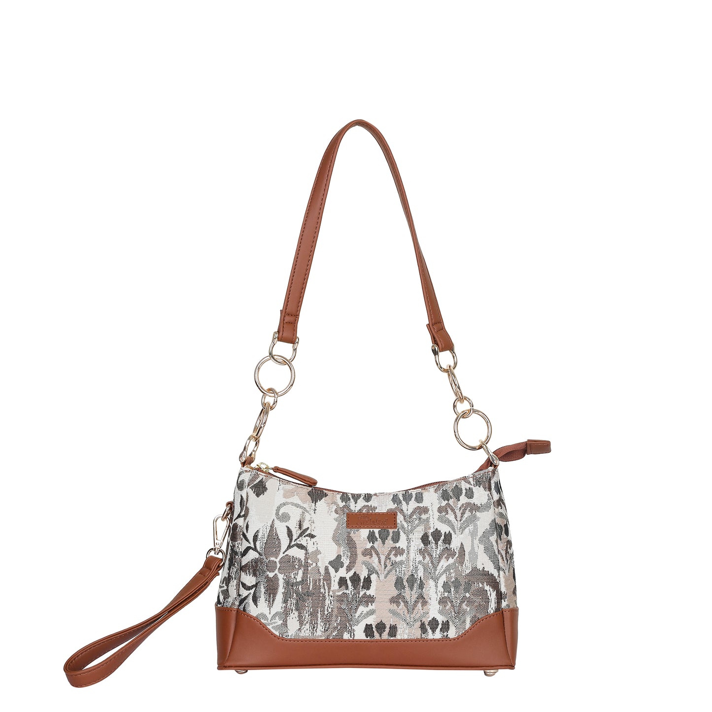 Wholesale Abstract Tapestry Shoulder Bag for Women – Modern Tote Sling Purse with vegan leather Handle