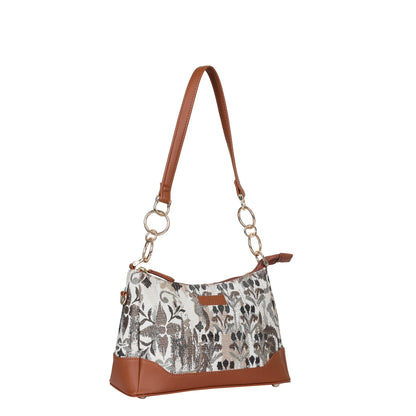 Wholesale Abstract Tapestry Shoulder Bag for Women – Modern Tote Sling Purse with vegan leather Handle