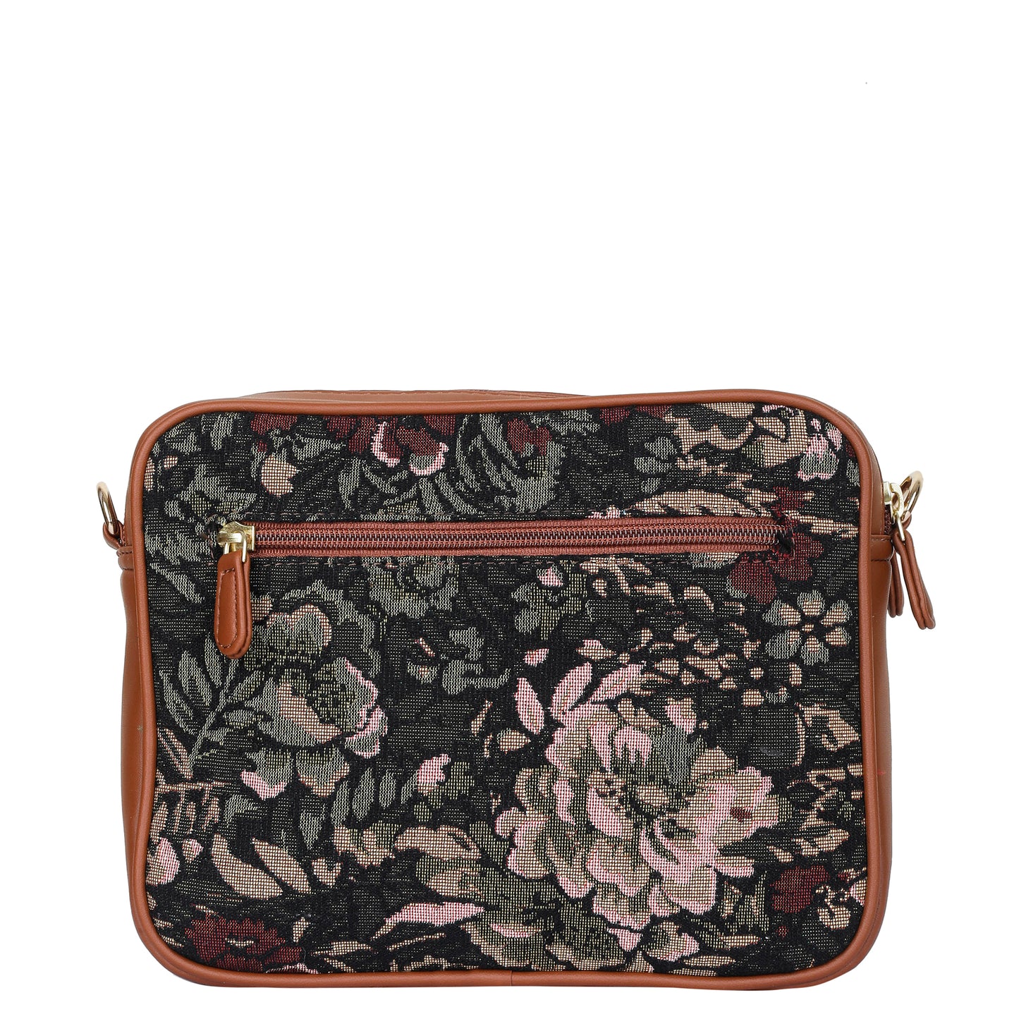 Women’s Vintage Tapestry Messenger Bag – Vegan Leather Crossbody & Shoulder Purse for Travel & Daily Use