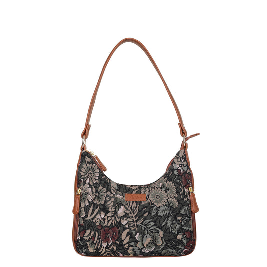 Women’s Vintage Tapestry Hobo Shoulder Bag – Vegan Leather Sling Satchel with Top Handle for Daily Use & Travel