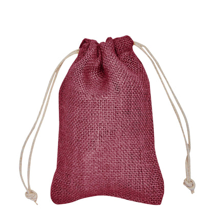 Coloured  Burlap Gift Bags Jute Drawstring Pouches for Weddings, Christmas, New Year, Parties, and Birthday Gifts (8-Pack )