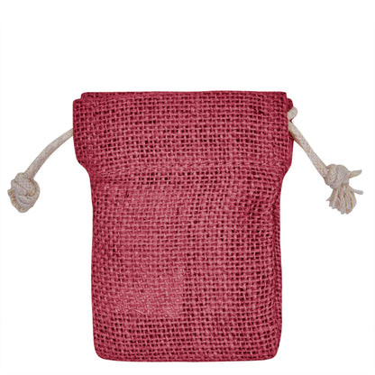 Coloured Burlap Drawstring Bags –  Small Jute Pouches for Wedding, New Year, Birthday Weddings & Christmas Gifts (8 PCS)