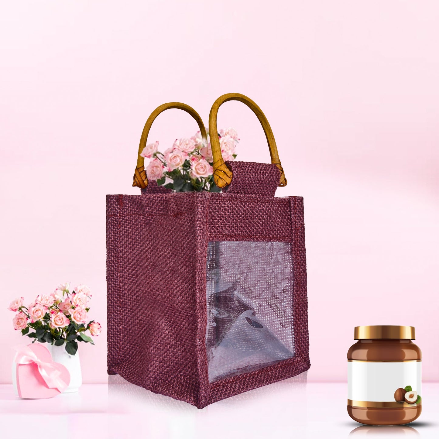 Burlap Gift Bags  – Natural Jute Pouches for Wedding, Christmas, New Year, Parties, Birthday Gifts (Packs of 7)