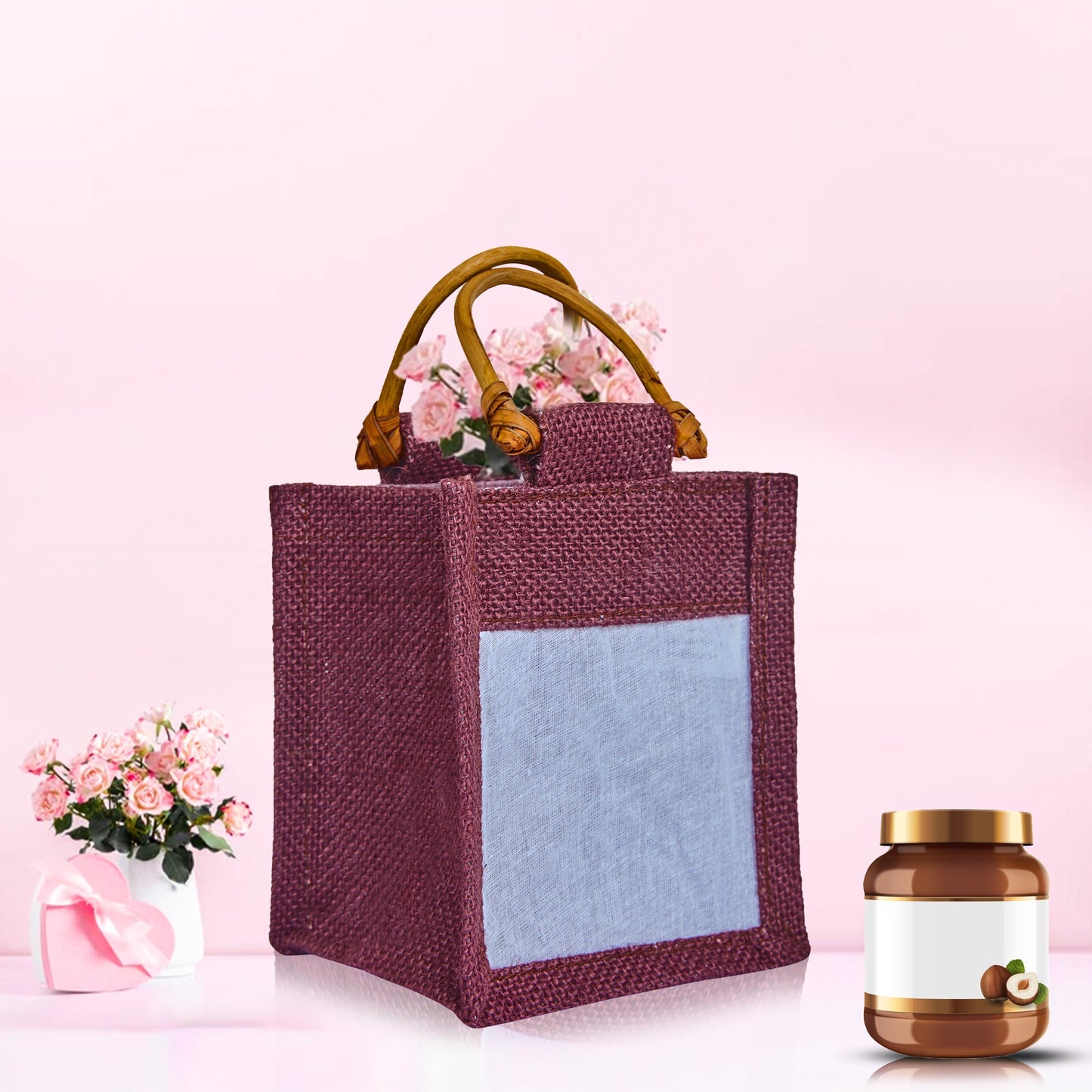 Colored Burlap Gift Bags Jute Pouches, Perfect for Christmas, New Year, Thanks Giving (7-Pack )