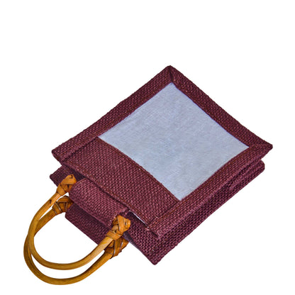 Colored Burlap Gift Bags Jute Pouches, Perfect for Christmas, New Year, Thanks Giving (7-Pack )