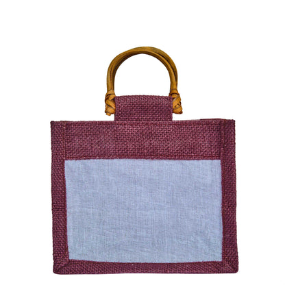 Coloured Jute Gift Bags with Organza Burlap Pouches for Wedding Favors, Party  & Gift (Packs of 7 )