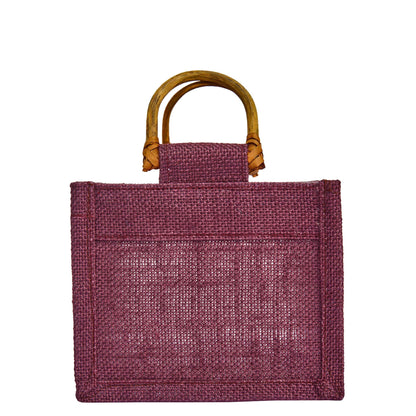 Coloured Jute Gift Bags with Organza Burlap Pouches for Wedding Favors, Party  & Gift (Packs of 7 )