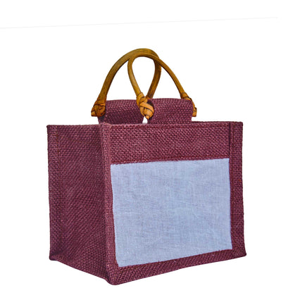 Coloured Jute Gift Bags with Organza Burlap Pouches for Wedding Favors, Party  & Gift (Packs of 7 )