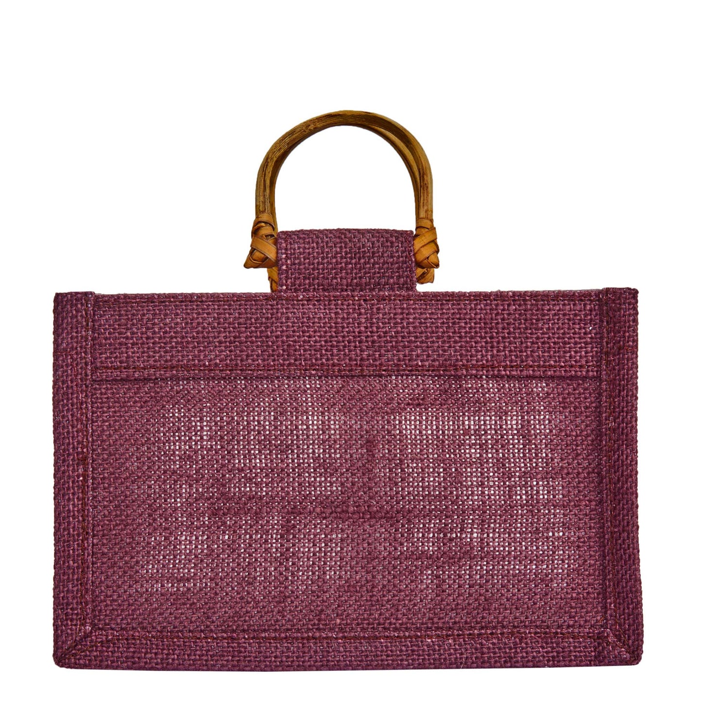 Coloured Jute Gift Bags with Cane Handles – Burlap Pouches for Weddings, Bridesmaid Gifts, Parties (7 Pcs)