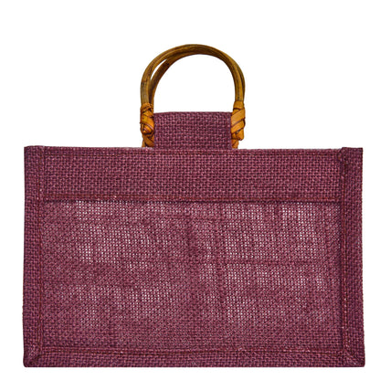 Coloured Jute Gift Bags with Organza Panels –Pouches for Weddings, Birthdays, Christmas, New Year (7 Pcs)