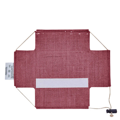 Coloured  Jute Gift Boxes with Drawstring & PVC Window – Burlap Baskets for Weddings, Events & Gifting (7 Pcs)