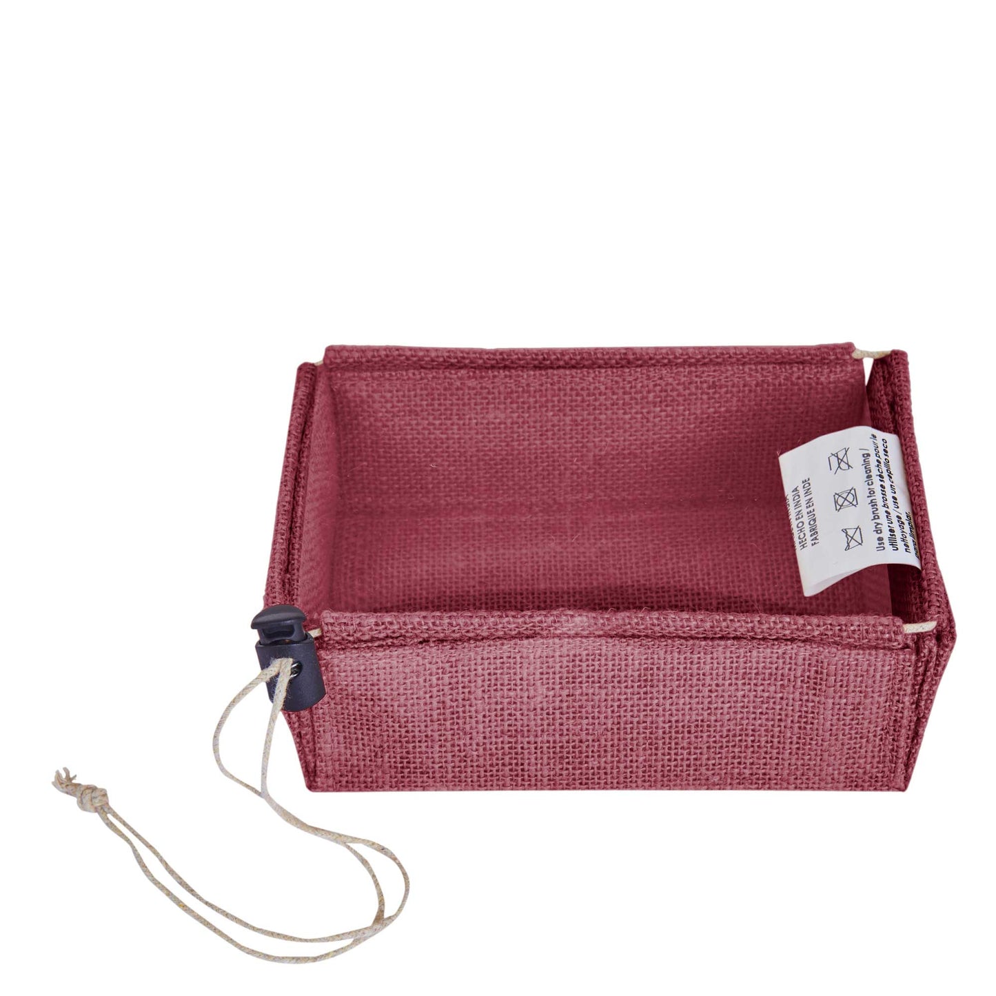 Coloured  Jute Gift Boxes with Drawstring & PVC Window – Burlap Baskets for Weddings, Events & Gifting (7 Pcs)