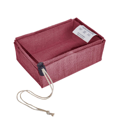 Coloured  Jute Gift Boxes with Drawstring & PVC Window – Burlap Baskets for Weddings, Events & Gifting (7 Pcs)