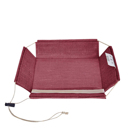 Coloured Juco Gift Boxes with Drawstring & PVC Window –Reusable Baskets for Gifting, Jewellery, Storage & Décor ( Packs of 7 )