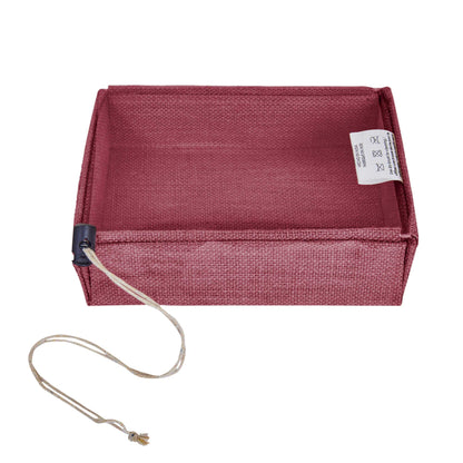 Coloured Juco Gift Boxes with Drawstring & PVC Window –Reusable Baskets for Gifting, Jewellery, Storage & Décor ( Packs of 7 )