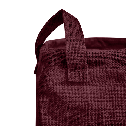 Coloured Foldable Jute Laundary Storage Bins –Burlap Hampers with Handles for Clothes, Toys, Laundry & Nursery Organization (Packs of 4)