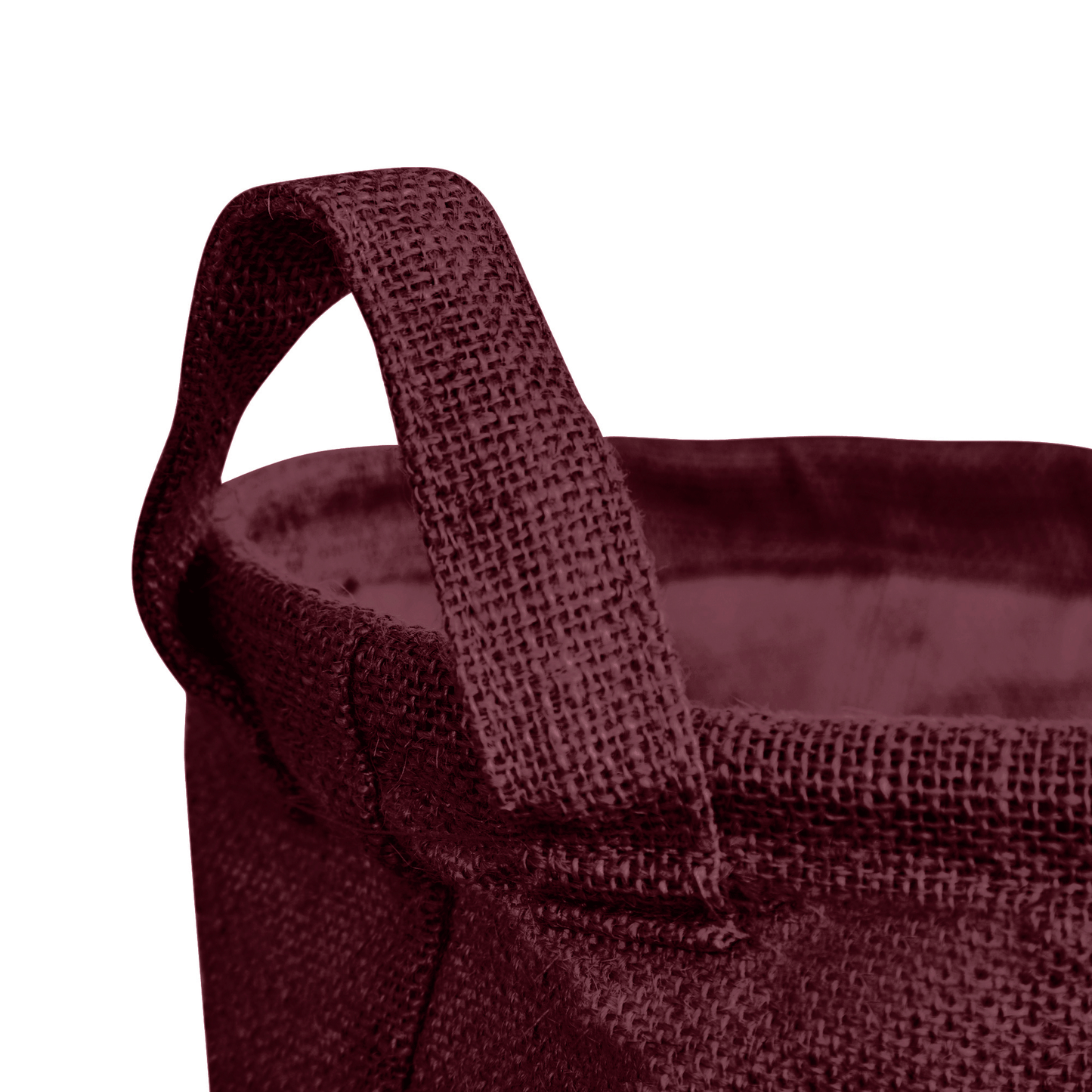 Jute Storage Bags –Laundry Baskets with Handles, Storage Baskets for Living Room, Bedroom, Nursery & Home Organization (Set of 4)