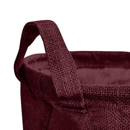 Jute Storage Bags – Laundry Storage Basket with Handles for Living Room, Bedroom – Clothes & Household Storage (Packs of 4)